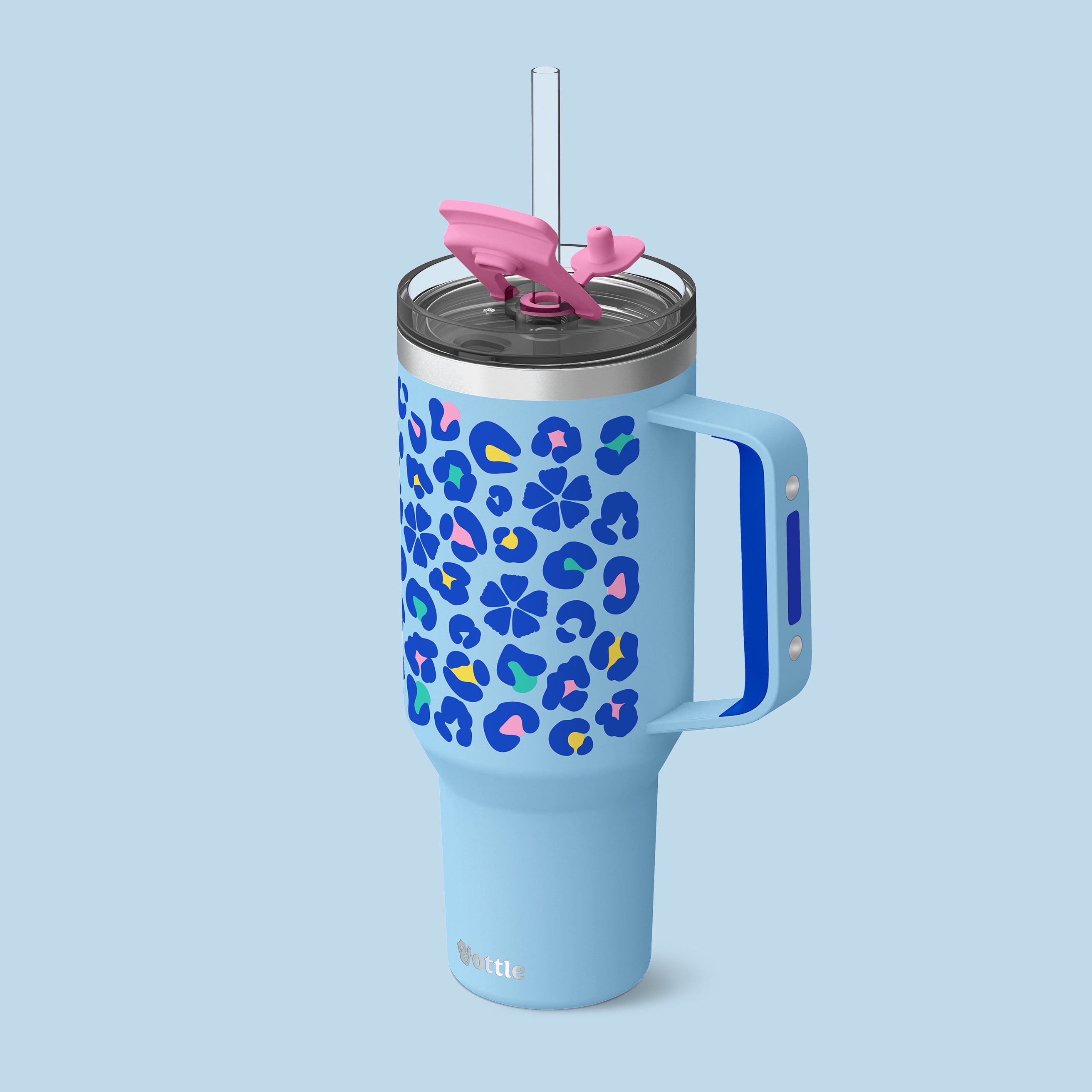 Leopard Bloom 40 oz Tumbler