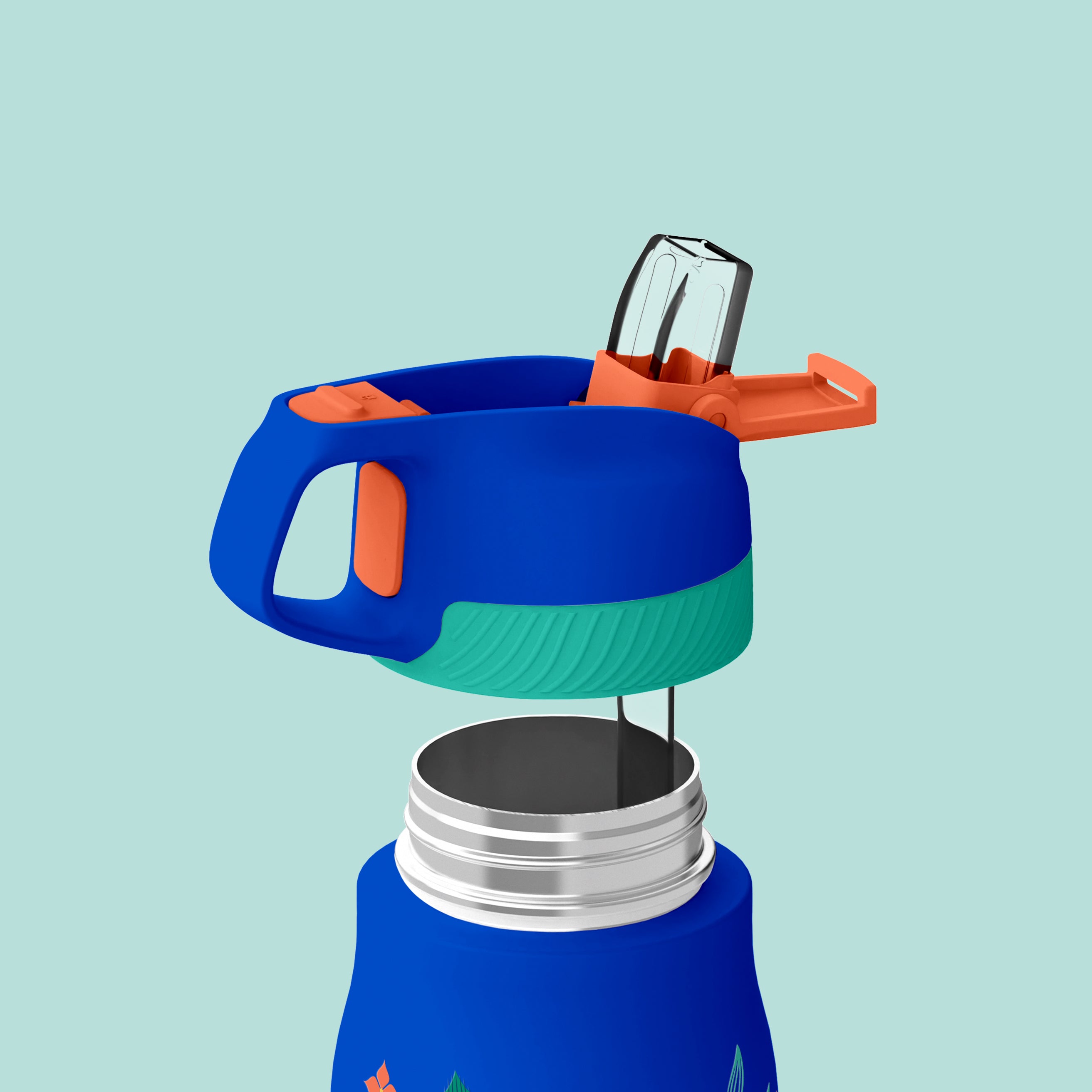 Pacific Peacock Allover 24 oz Water Bottle