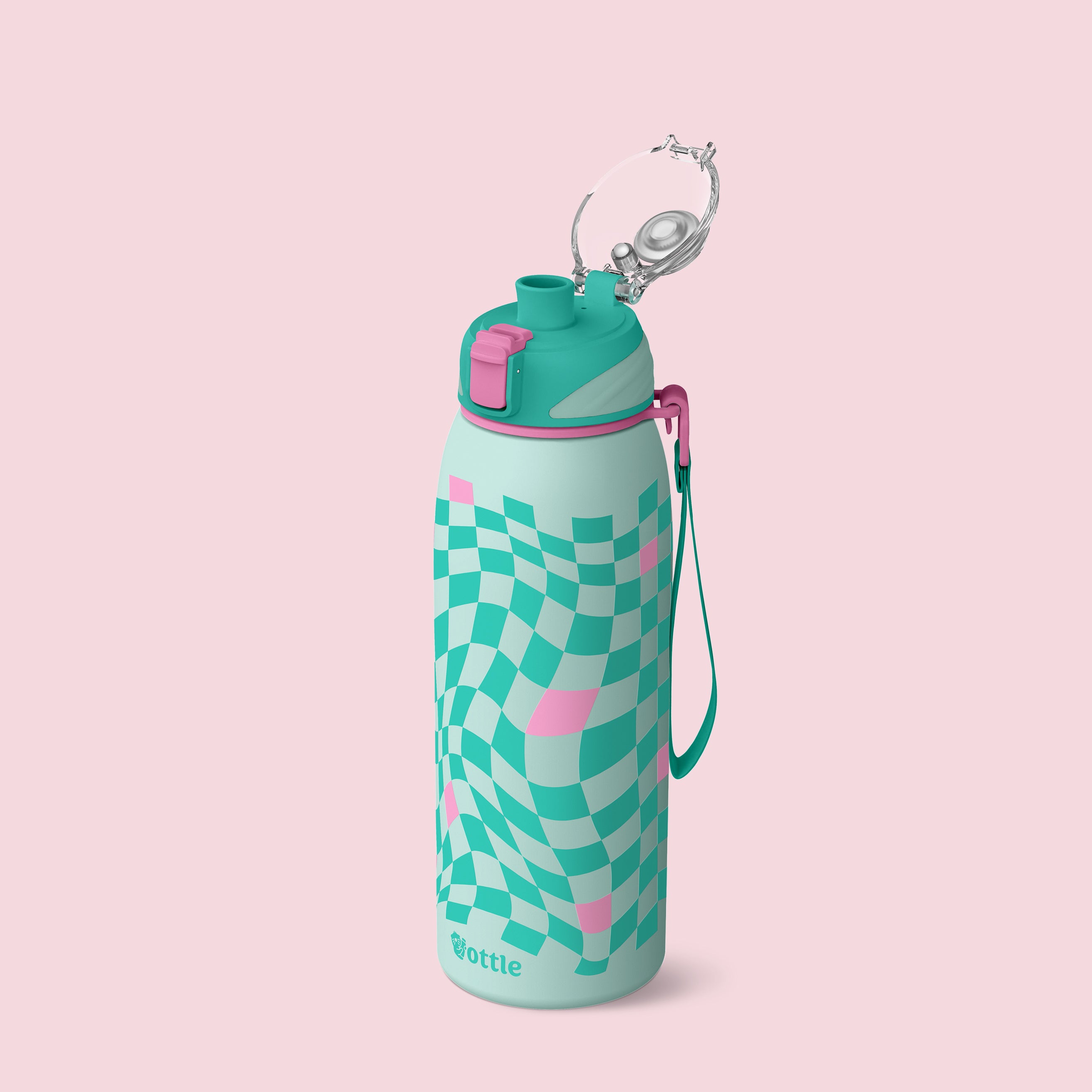 Wonky Checkerboard 34 oz Water Bottle