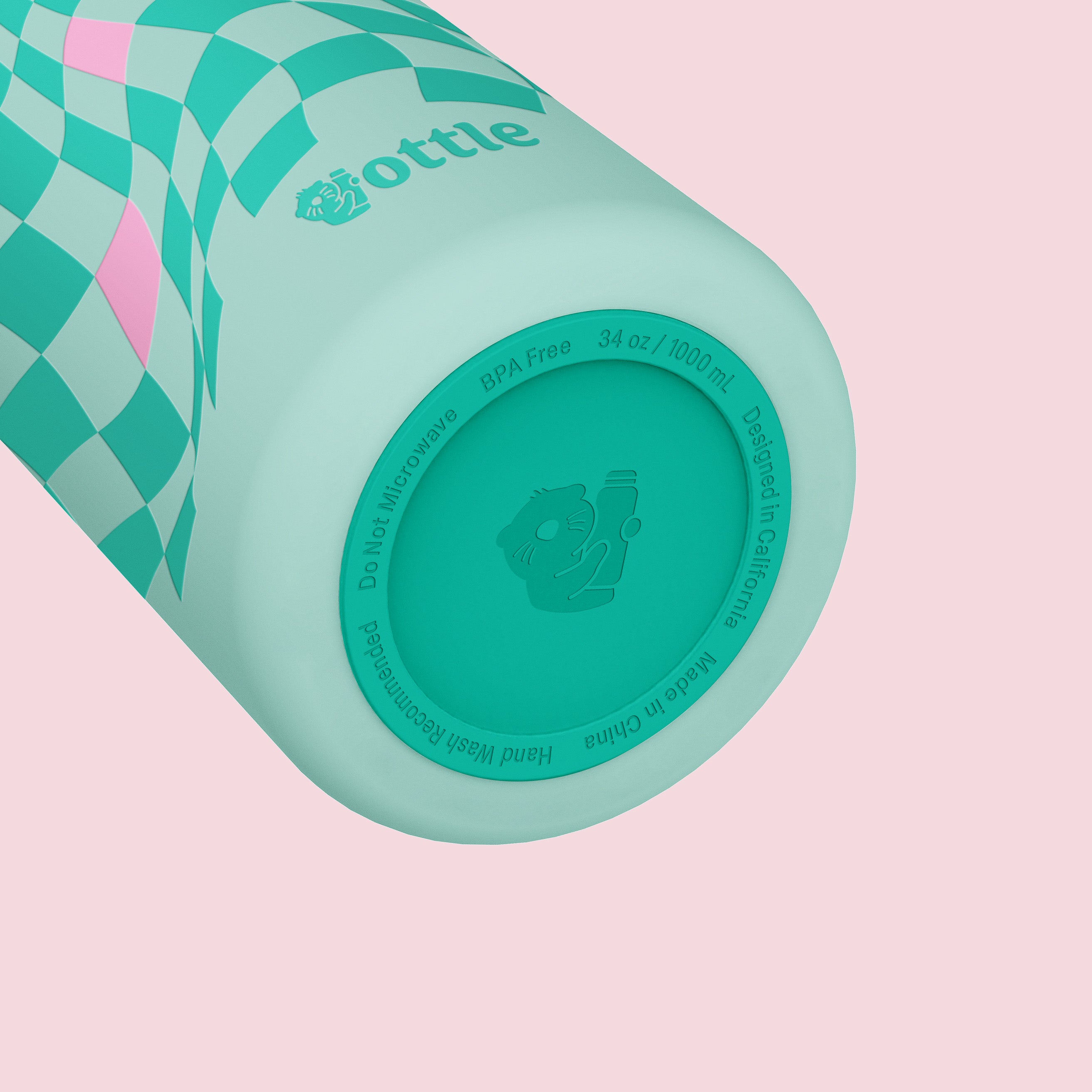 Wonky Checkerboard 34 oz Water Bottle
