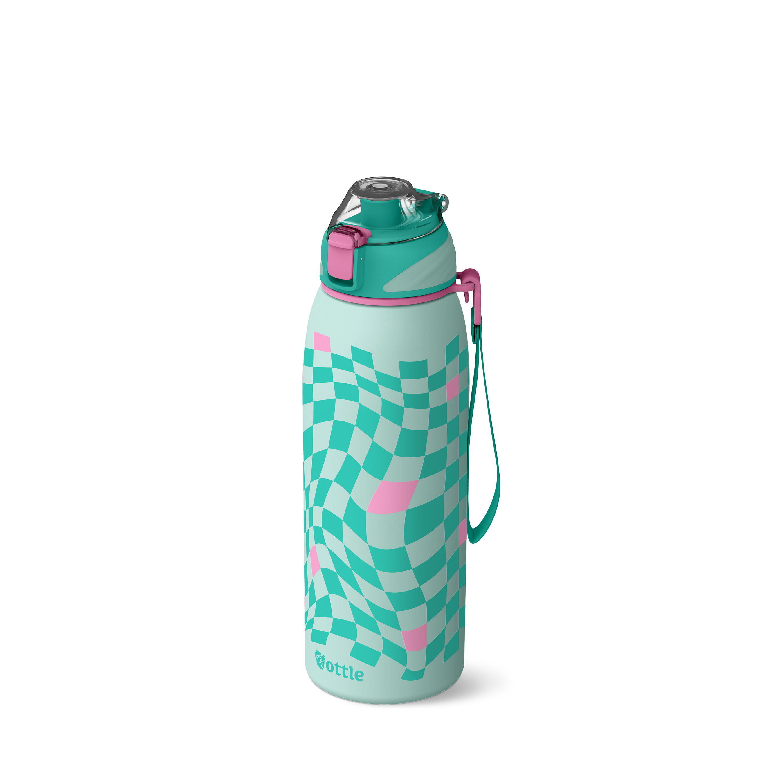 Wonky Checkerboard 34 oz Water Bottle