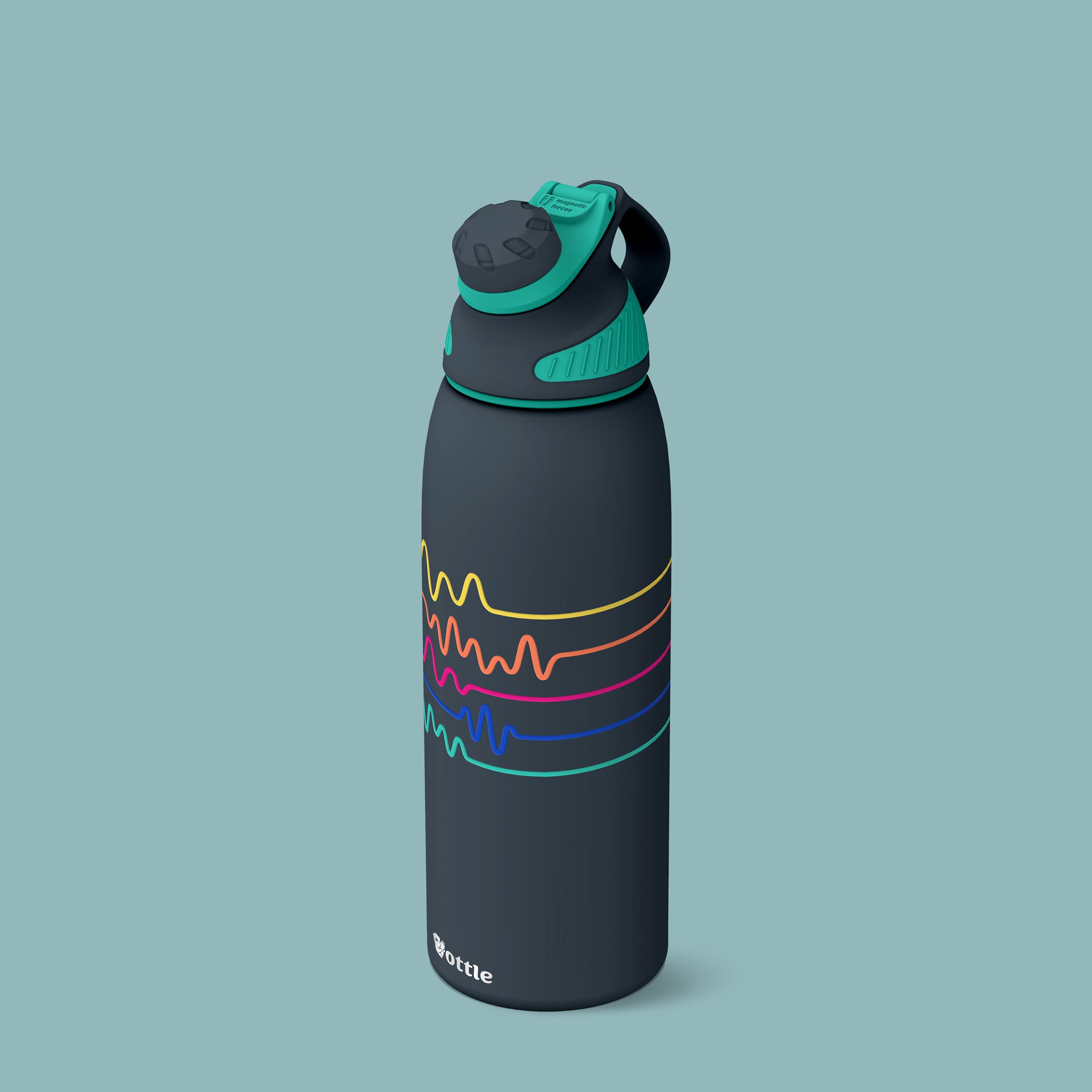 Electro Beats 34 oz Water Bottle