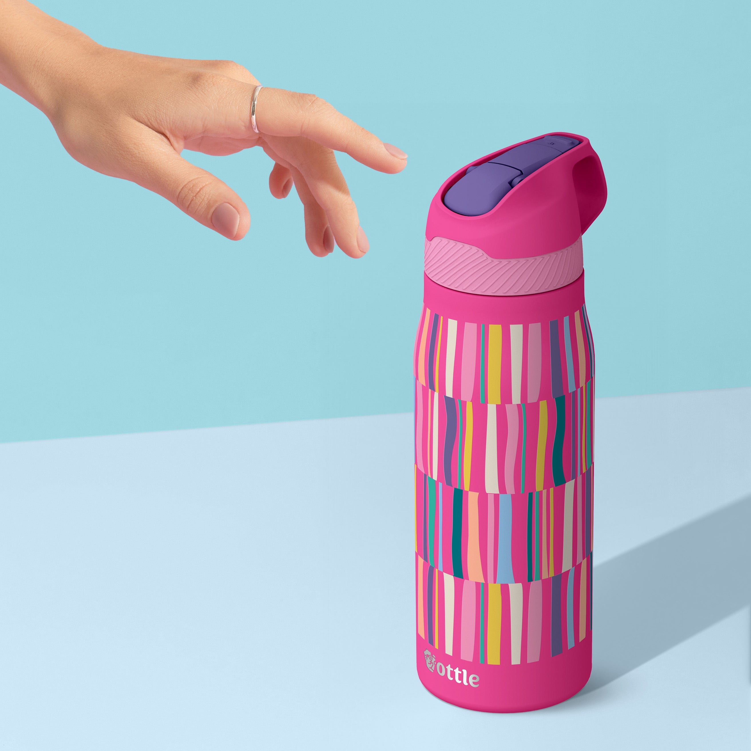 Candy Stripes Allover 24 oz Water Bottle