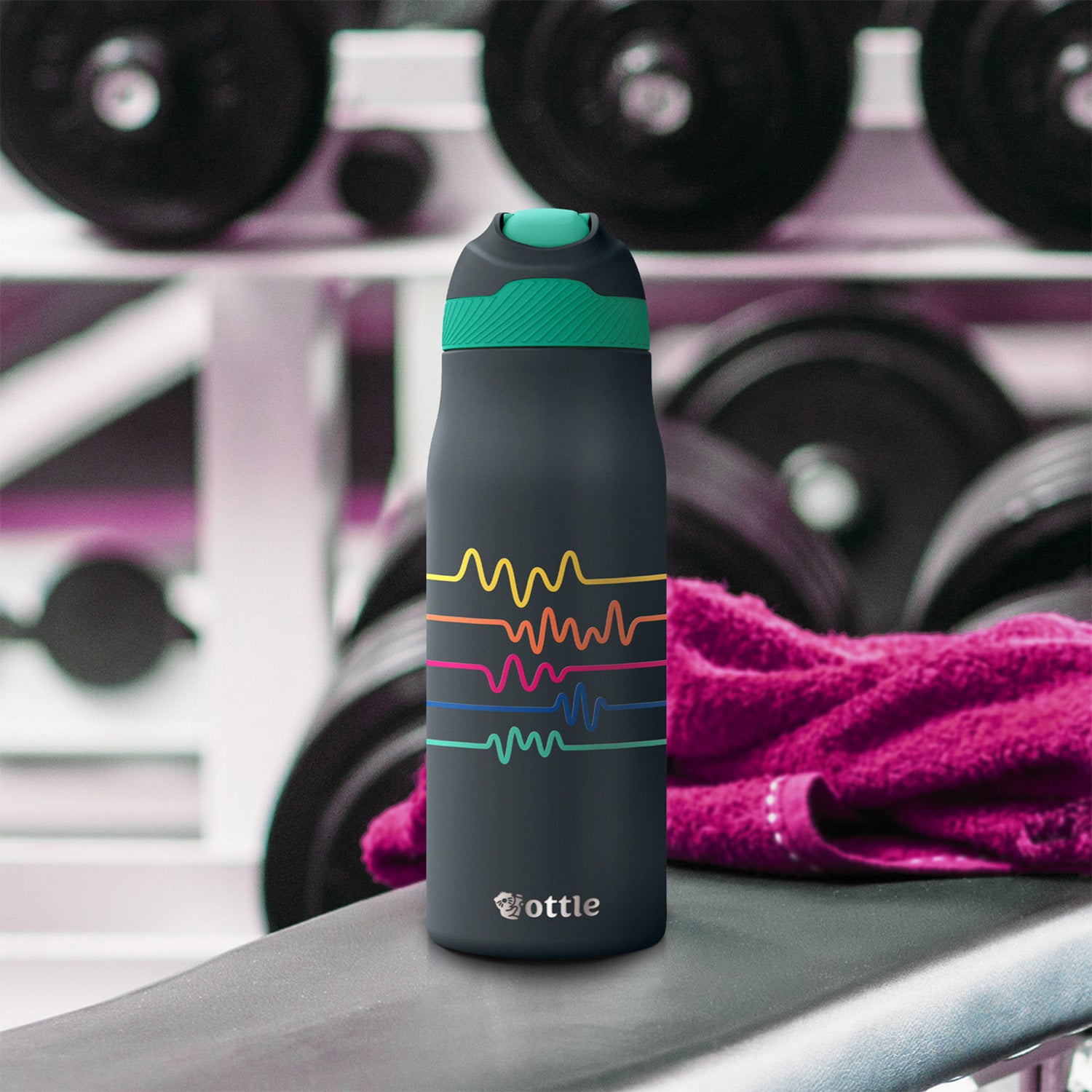 Electro Beats 24 oz Water Bottle
